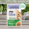 Karma dla kota CAT CHOW Sterilised z Jagnięciną i zieloną fasolką w sosie (26 x 85 g) Waga 2.21 kg
