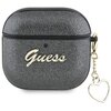 Etui na słuchawki GUESS Metallic Script Charm do Apple AirPods 4 Czarny