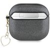 Etui na słuchawki GUESS Metallic Script Charm do Apple AirPods 4 Czarny Wodoodporność Nie
