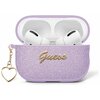 Etui na słuchawki GUESS Metallic Script Charm do Apple Airpods 4 Fioletowy