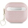 Etui na słuchawki GUESS Metallic Script Charm do Apple Airpods 4 Różowy Wodoodporność Nie