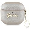 Etui na słuchawki GUESS Metallic Script Charm do Apple Airpods 4 Złoty