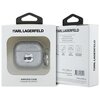 Etui na słuchawki KARL LAGERFELD Monogram Choupette Head do Apple Airpods 4 Srebrny Kompatybilność Apple Airpods 4 gen