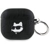 Etui na słuchawki KARL LAGERFELD Monogram Choupette Head do Apple Airpods 4 Czarny