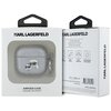 Etui na słuchawki KARL LAGERFELD Monogram Karl & Choupette Head do Apple AirPods 4 Srebrny Kompatybilność Apple Airpods 4 gen