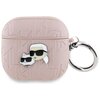 Etui na słuchawki KARL LAGERFELD Monogram Karl & Choupette Head do Apple Airpods 4 Różowy
