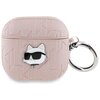 Etui na słuchawki KARL LAGERFELD Monogram Choupette Head do Apple Airpods 4 Różowy