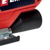 Dwa czerwono-czarne urządzenia elektryczne z metalowymi podstawami i widocznymi ostrzami. Na ostrzach widoczny jest tekst: "MADE IN SWITZERLAND".