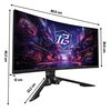 Monitor ASROCK Phantom Gaming PG34QRT3A 34" 3440x1440px 180Hz 1 ms [MPRT] Curved Częstotliwość odświeżania obrazu [Hz] 180