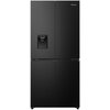 Lodówka HISENSE RQ5P470SMFE Side by Side No Frost 178.5cm Czarna Podajnik wody Roczne zużycie prądu 293 kWh = 336.95 zł