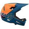 Kask rowerowy LAZER Cage KinetiCore Pomarańczowo-niebieski mat MTB (rozmiar XS) Materiał wewnętrzny EPS