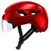 Kask rowerowy LAZER Urbanize NTA Czerwony Miejski z lampką (rozmiar M) Materiał wewnętrzny EPS