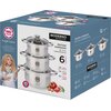 Zestaw garnków MG HOME Moderno Brushed (6 elementów) Przeznaczenie Kuchnie gazowe
