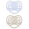 Smoczek CANPOL BABIES DentalAir 6-18 m Niebiesko-szary (2 sztuki)