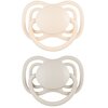Smoczek CANPOL BABIES DentalAir 6-18 m Kremowo-szary (2 sztuki)