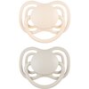 Smoczek CANPOL BABIES DentalAir 18 m+ Kremowo-szary (2 sztuki)