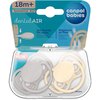 Smoczek CANPOL BABIES DentalAir 18 m+ Kremowo-szary (2 sztuki) Wiek dziecka 18 m+