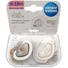Smoczek CANPOL BABIES Dogs 6-18 m Beżowo-szary (2 sztuki) Liczba sztuk w opakowaniu 2