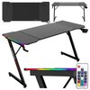 Biurko gamingowe SHADOW GAMER 2.0 LED RGB + Podkładka Czarny Głębokość [cm] 60