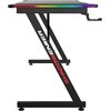 Biurko gamingowe SHADOW GAMER 2.0 LED RGB + Podkładka Czarny Uchwyty Uchwyt na słuchawki