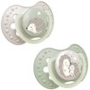 Smoczek LOVI Night&Day Hedgehog 0-6 m (2 szt.) Zielono-szary Wiek dziecka 0-6 m