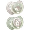 Smoczek LOVI Night&Day Hedgehog 18 m+ (2 szt.) Zielono-szary