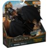Opakowanie zestawu figurek z serii "How to Train Your Dragon" zawiera czarną figurkę smoka z rozpostartymi skrzydłami oraz mniejszą figurkę postaci. Na opakowaniu widnieje napis "TOOTHLESS + HICCUP" oraz ostrzeżenie: "WARNING: CHOKING HAZARD - Small parts