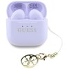 Słuchawki douszne GUESS Glossy Effect Printed Classic Logo & Charm  Lawendowy