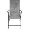 Zestaw krzeseł ogrodowych SASKA GARDEN 1065021 Szary (2 szt.) Materiał Textilene