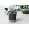 Doniczka PROSPERPLAST Tubo DPOD130-S433 Antracytowy Materiał Drewno