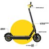 Hulajnoga elektryczna XRIDER M10 ME 65km 500W Amortyzacja 10" Czarny Maksymalne obciążenie [kg] 120