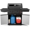 Grill gazowy KOLER Krone S2 Black 21.6 kW 74 x 46 cm Materiał wykonania rusztu Żeliwo