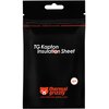 Czarne opakowanie z białym napisem "TG Kapton Insulation Sheet" oraz czerwonym logo i napisem "thermal grizzly" na dole. Na opakowaniu znajduje się również napis "RESEALABLE / WIEDERVERSCHLIESSBAR" oraz oznaczenie "50X".