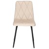 Krzesło EHOKERY Madison Velvet Beżowy (2 szt.) Materiał Metal