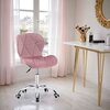 Fotel biurowy EHOKERY Spiner Różowy Wymiary [cm] 87 x 52 x 35