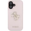 Etui GUESS Grained Big 4G Logo Small Classic Logo do Apple iPhone 16 Różowy Seria telefonu iPhone