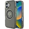 Etui GUESS IML Metal Mountain Logo MagSafe do Apple iPhone 16 Czarno-przezroczysty
