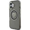 Etui GUESS IML Metal Mountain Logo MagSafe do Apple iPhone 16 Czarno-przezroczysty Seria telefonu iPhone