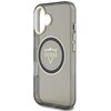 Etui GUESS IML Metal Mountain Logo MagSafe do Apple iPhone 16 Czarno-przezroczysty Typ Etui magnetyczne