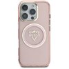 Etui GUESS IML Metal Mountain Logo MagSafe do Apple iPhone 16 Pro Przezroczysto-różowy Model telefonu iPhone 16 Pro