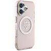 Etui GUESS IML Metal Mountain Logo MagSafe do Apple iPhone 16 Przezroczysto-różowy Kompatybilność Apple iPhone 16