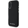 Etui KARL LAGERFELD Saffiano Full Wrapped Elongated Metal Logo MagSafe do Apple iPhone 16 Czarny Seria telefonu iPhone