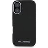 Etui KARL LAGERFELD Saffiano Full Wrapped Elongated Metal Logo MagSafe do Apple iPhone 16 Czarny Model telefonu iPhone 16