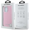Etui KARL LAGERFELD Saffiano Full Wrapped Elongated Metal Logo MagSafe do Apple iPhone 16 Pro Max Różowy Marka telefonu Apple