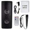 Power Audio V-TONE Before Bluetooth, Dwa wejścia mikrofonowe, Radio FM, Mikrofon w zestawie, Pilot Moc znamionowa RMS [W] 40