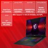 Laptop MSI Sword 17 HX B14VGKG-247XPL 17" IPS 240Hz i9-14900HX 16GB RAM 1TB SSD GeForce RTX4070 DLSS 3, Funkcje AI Rodzaj laptopa Laptop dla graczy