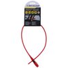 Zapięcie rowerowe DUNLOP 2573236 Linka Czerwony Długość [mm] 480