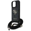 Etui GUESS 4G Big Logo Cord Stap Crossbody do Apple iPhone 16 Pro Max Czarny Dominujący kolor Czarny