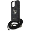 Etui GUESS 4G Big Logo Cord Stap Crossbody do Apple iPhone 16 Czarny Dominujący kolor Czarny