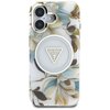 Etui GUESS Glitter Flowers Triangle Buttons MagSafe do Apple iPhone 16 Biały Model telefonu iPhone 16